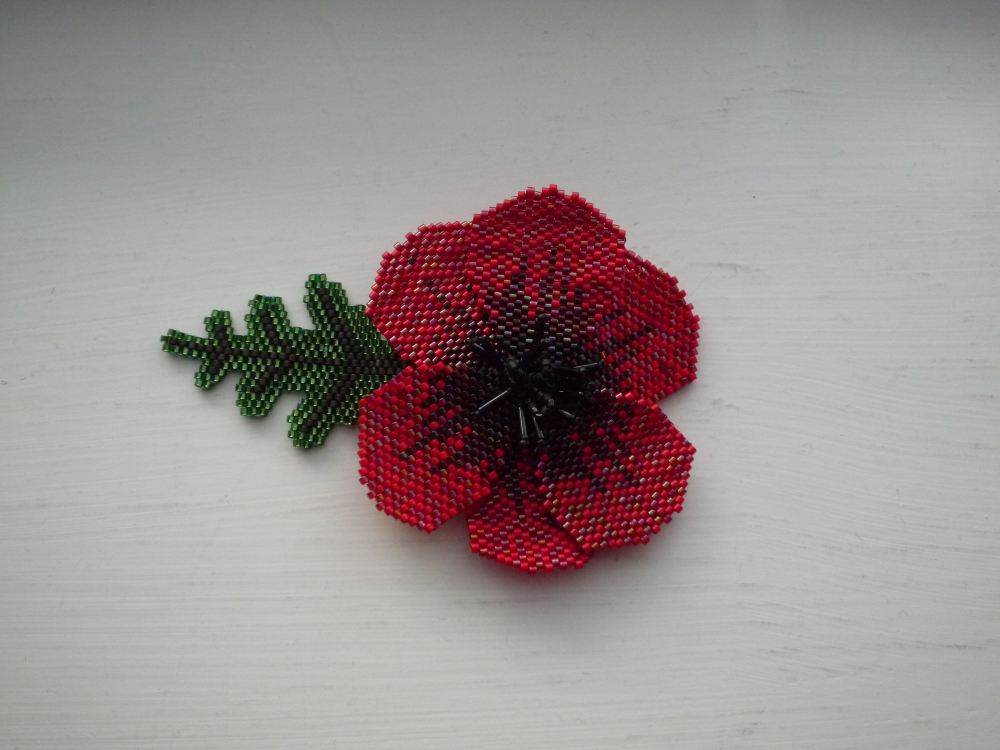 Lacewood Beaded Poppy