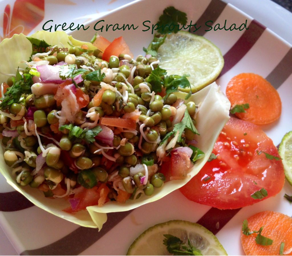 Su's Recipes Green Gram Sprouts Salad
