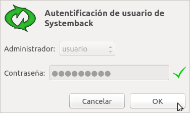 Autentificacion Systemback