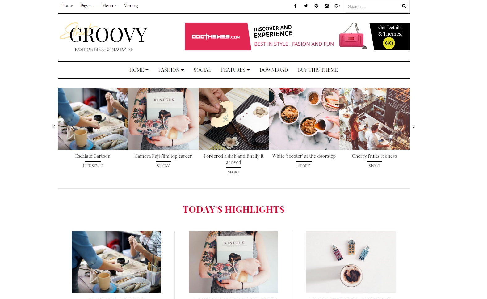 Groovy Fashion Magazine Blogger Template