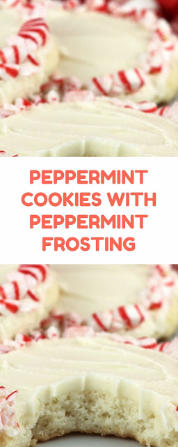 PEPPERMINT COOKIES WITH PEPPERMINT FROSTING PEPPERMINT COOKIES WITH PEPPERMINT FROSTING