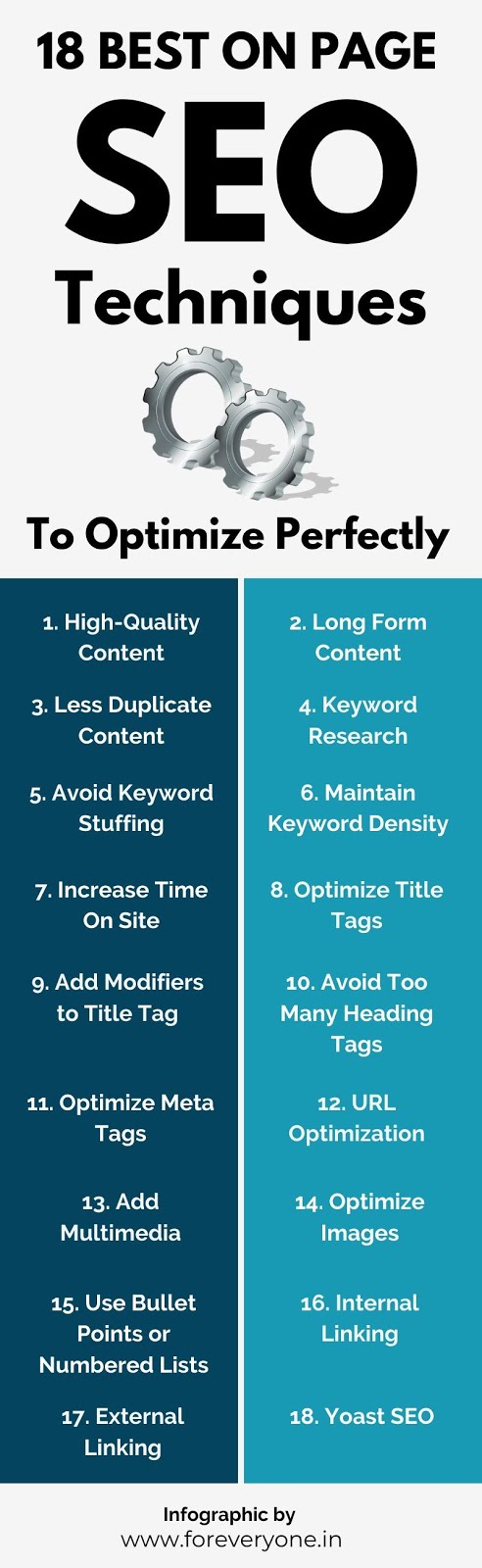 On-Page SEO Techniques Infographics