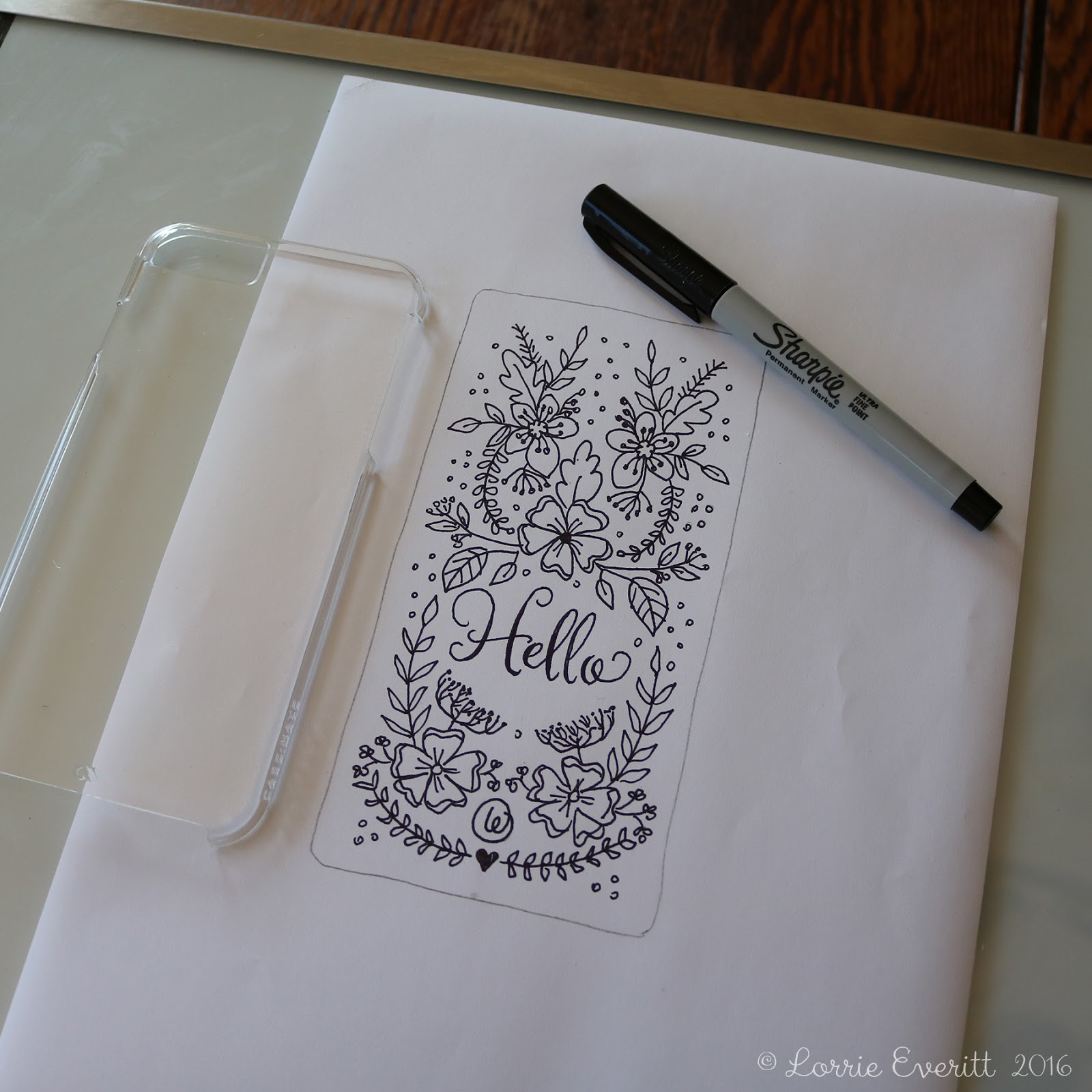 Lorrie Everitt Studio personalize your clear phone case using sharpie