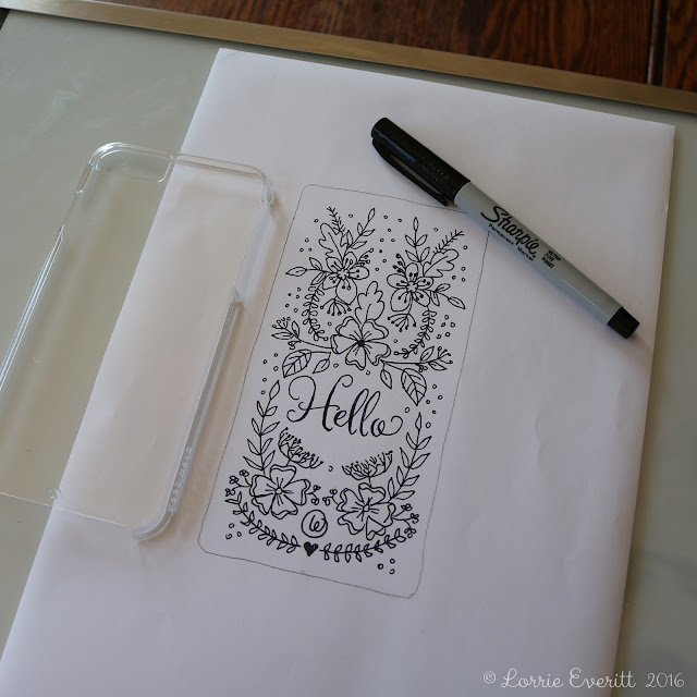personalize your clear phone case using oil based sharpie markers | Lorrie Everitt Studio