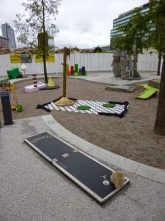 Hole 2 of the Putt Putt #2 Crazy Golf course in Croydon, London TURF Projects Putt Putt #2 Crazy Golf course at Platform Ruskin Square in Croydon