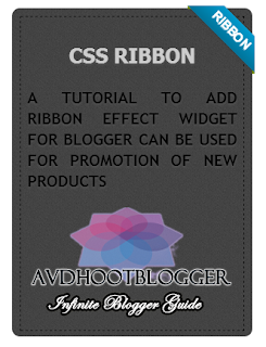 Add Ribbon Effect Widget To Blogger For Special Custom Posts