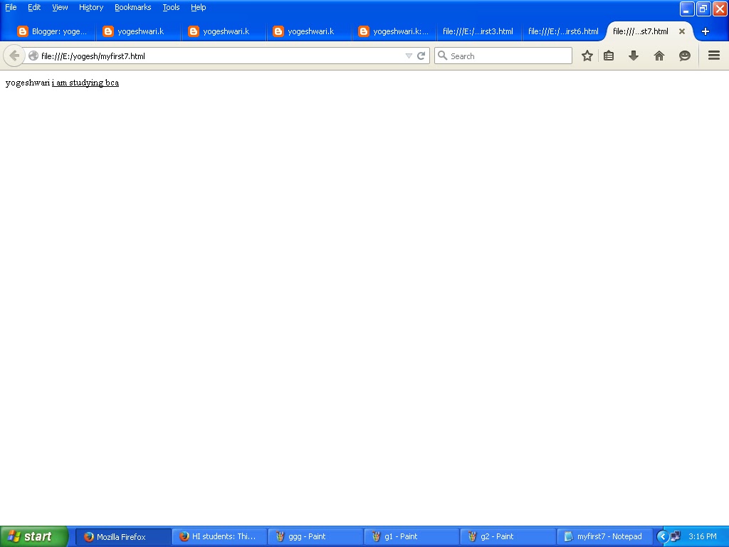 Yogeshwari k simple html2 program
