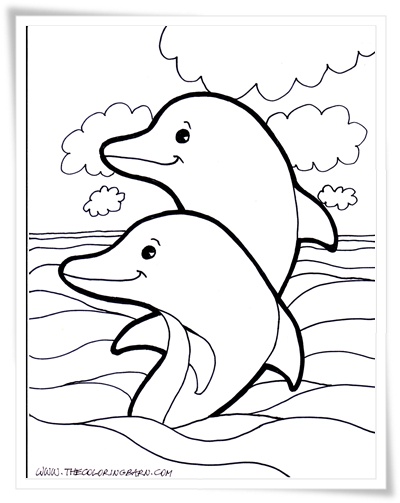 ausmalbilder zum ausdrucken: ausmalbilder delfine kostenlos