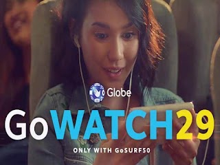 Globe GoWATCH 29 – 2GB Data for 29 Pesos on top of GoSURF50 Globe GoWATCH 29 – 2GB Data for 29 Pesos on top of GoSURF50