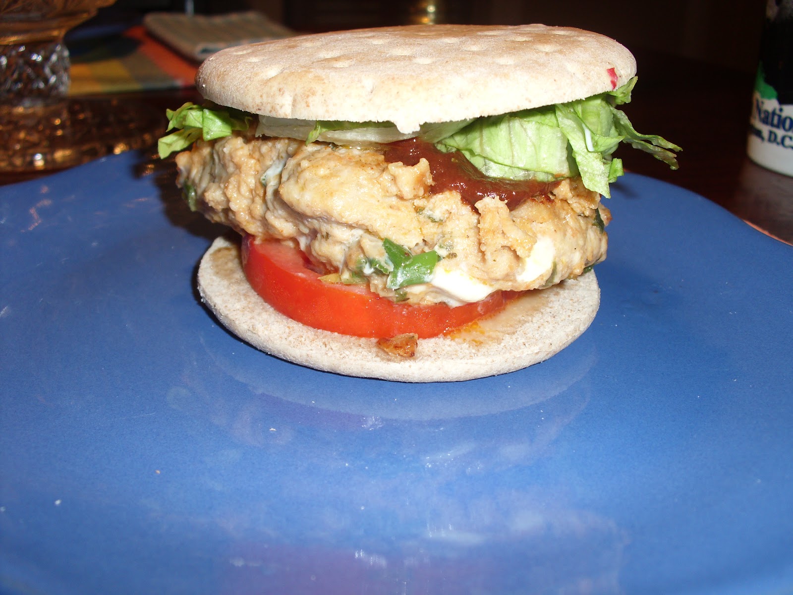 Katie Cuisine Blue Cheese Chicken Burger