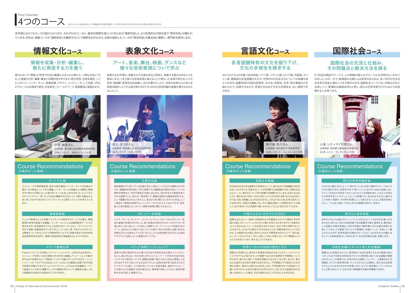 2018年度国際文化学部パンフレットが完成しました! 法政大学国際文化学部