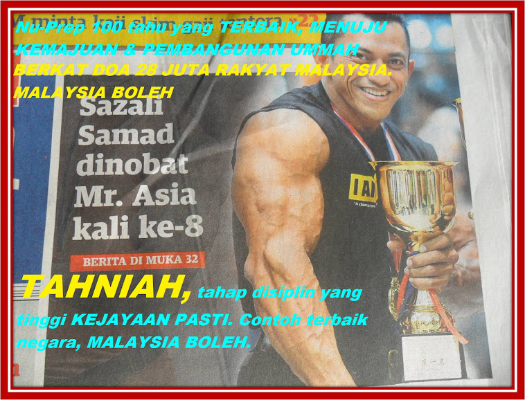 Jenama Malaysia Nu-Prep 100 YAKIN Mr Asia 2012 adalah Sazali Samad kali ke 8 Sebilion Terima Kasih