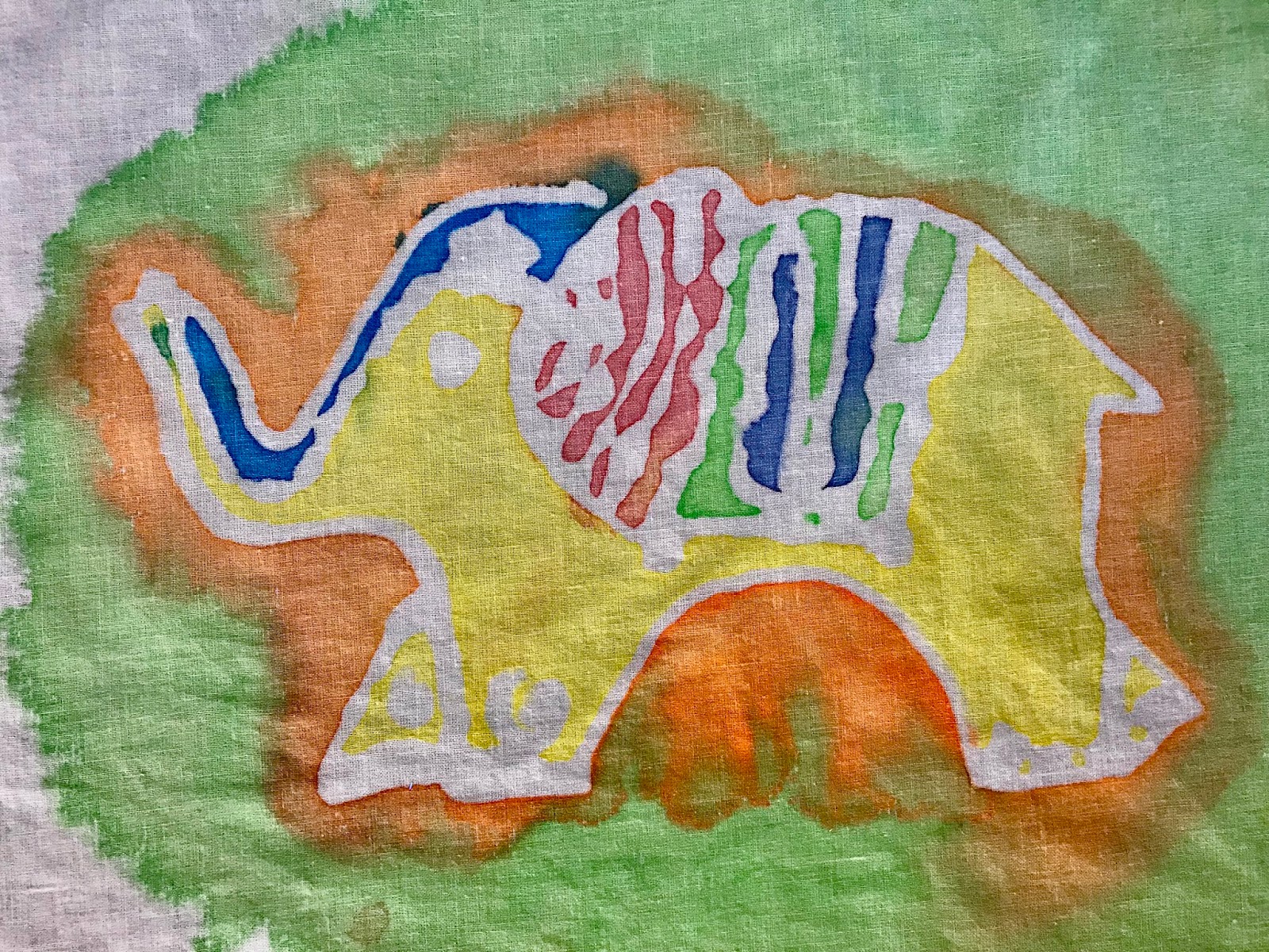 Kathy's Art Project Ideas Gel Glue Batik Lesson