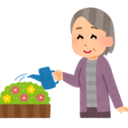 ガーデニングのイラスト(おばあさん)