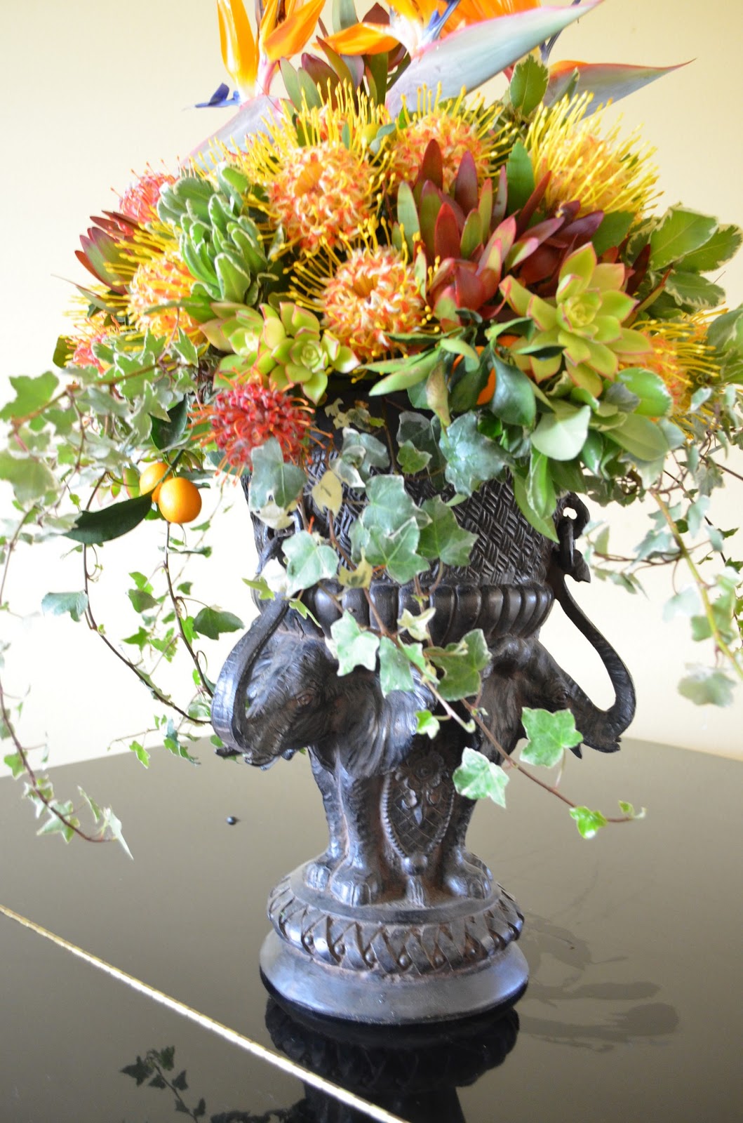 Entertaining From an Ethnic Indian Kitchen Flower arranging