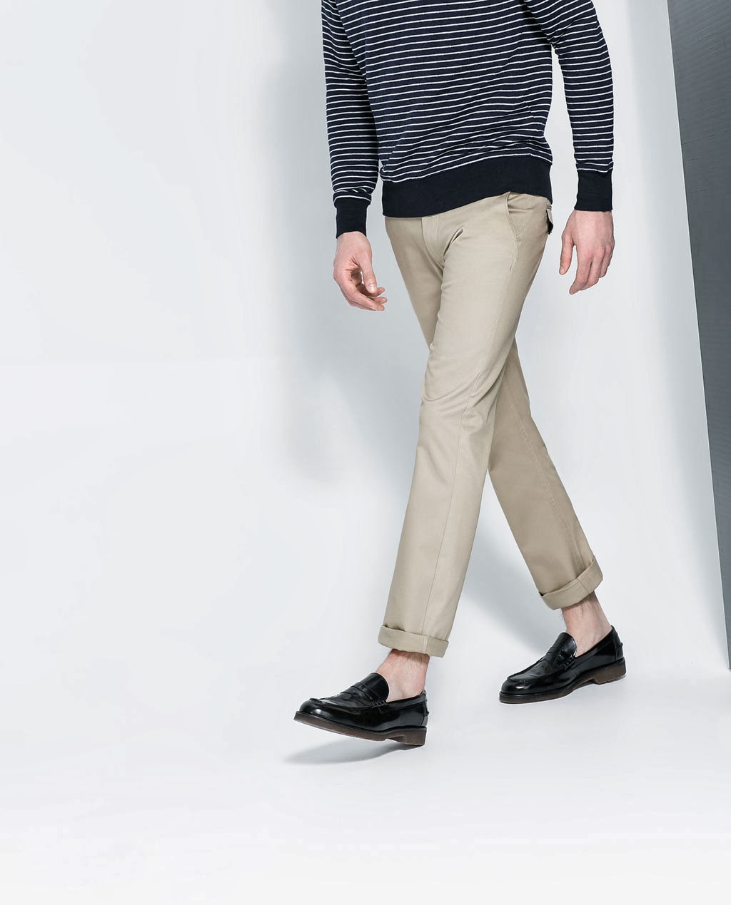 Pantalon Chino Skinny Bleu Marine Zara - Taille 40 Homme - Occasion Très Bon État