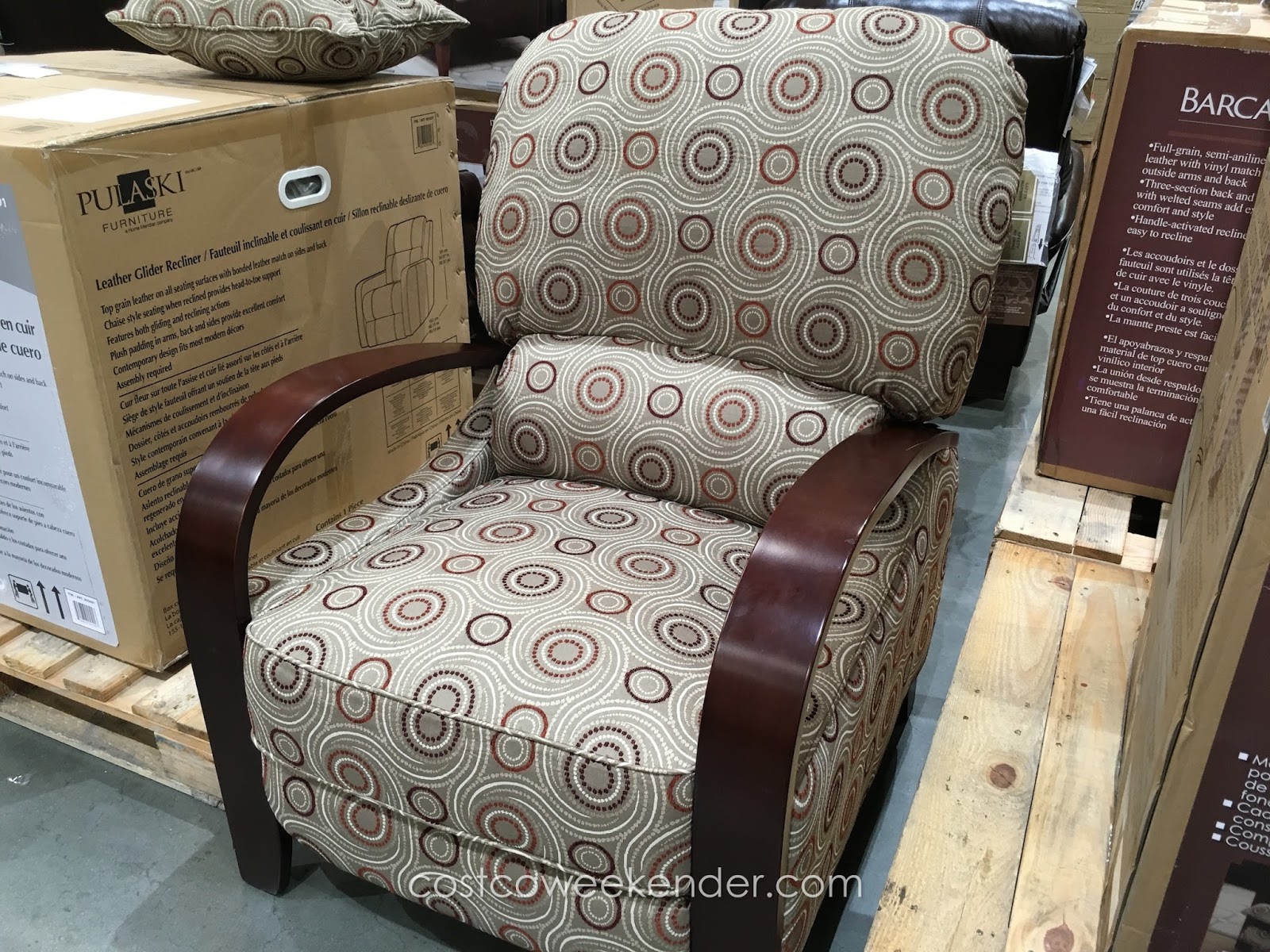 Synergy Home Furnishings Wood Arm, Sunbrella Recliner Chair Costco