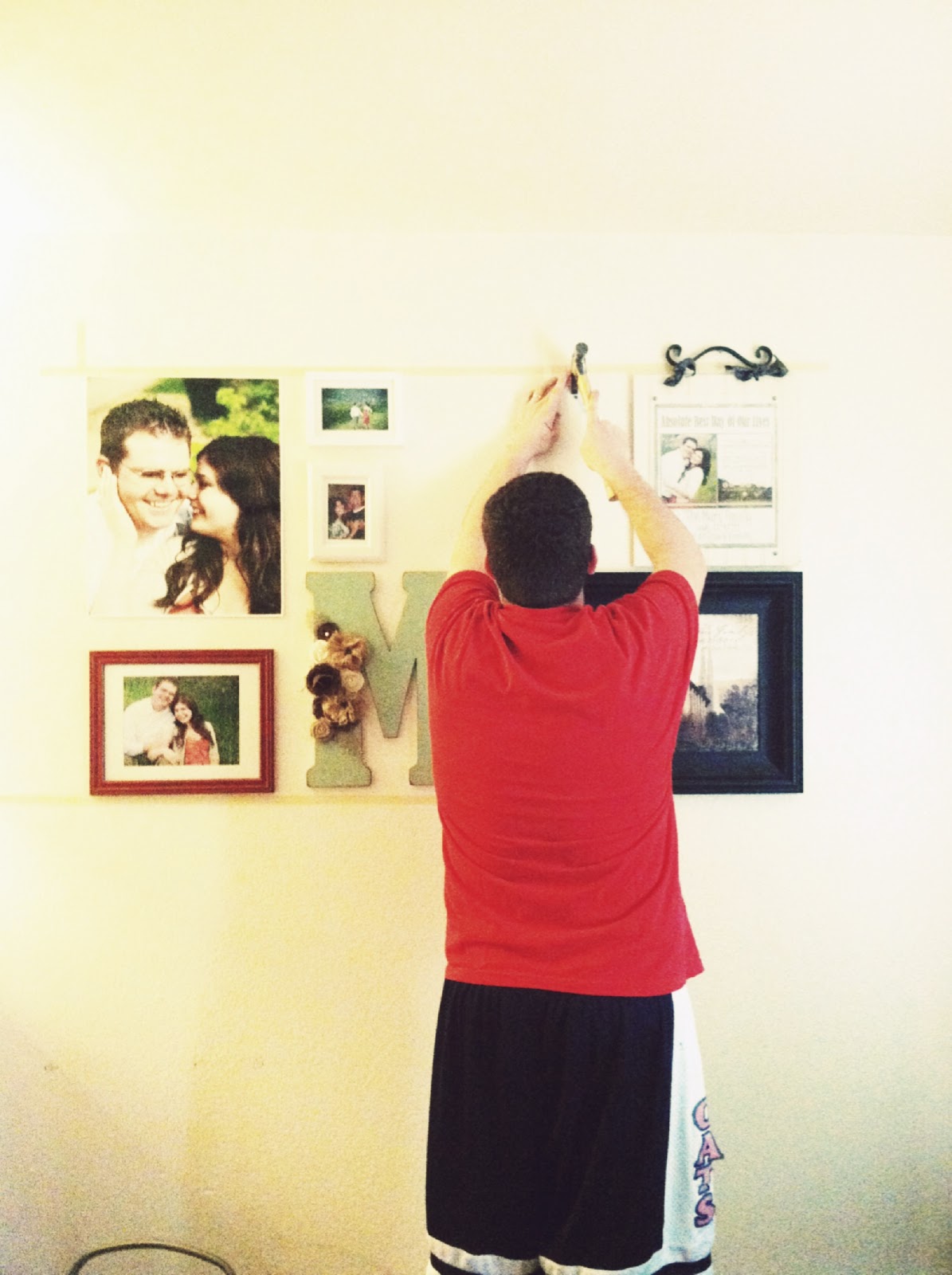 making our marx DIY frame wall