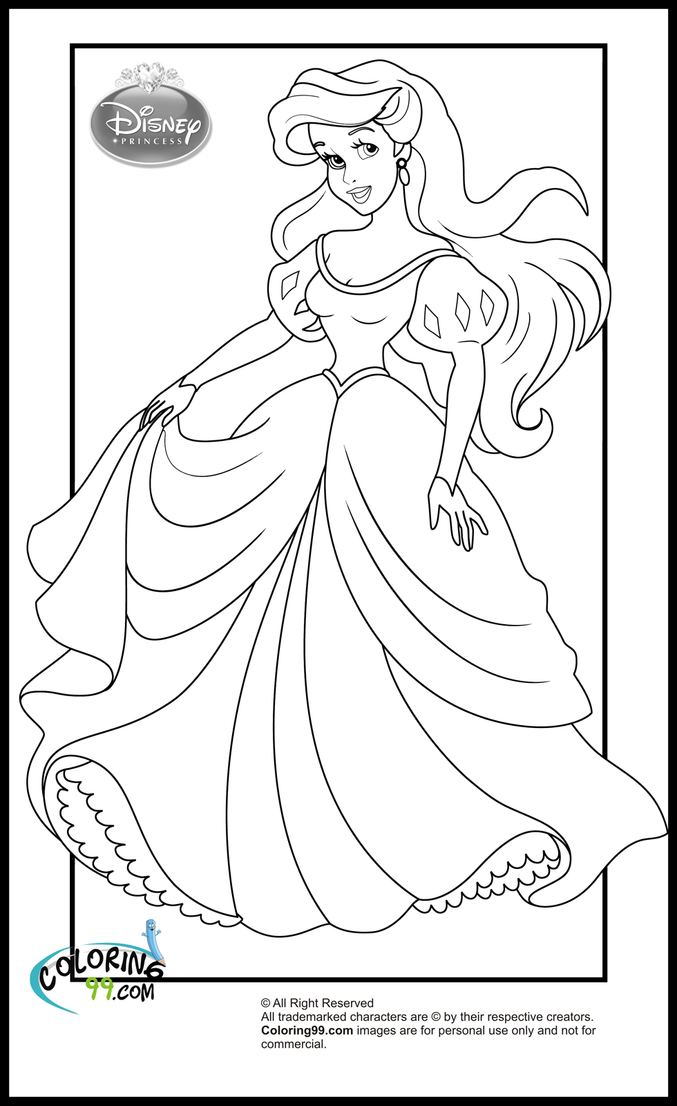 Disney Princess Coloring Pages Minister Coloring