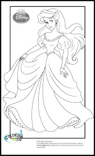 disney princess ariel coloring pages