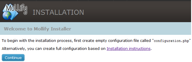 Tecnología para todos: Instalación de Mollify v1.8.8.3