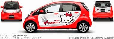 Gambar Mobil Hello Kitty Lucu Mitsubishi i-MiEV 2014 