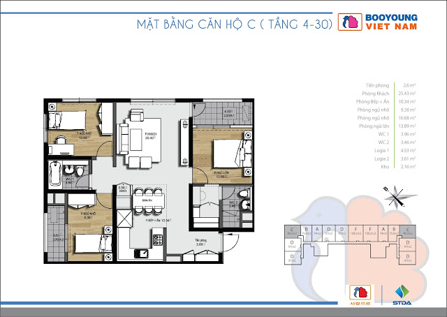 Căn hộ C ( 3 - 12 ) - 88,55m2 tòa CT-07 Căn hộ C ( 3 - 12 ) - 88,55m2 tòa CT-07