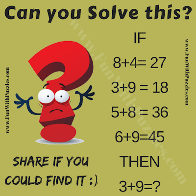 It is logical math equations and answers puzzle for kids in which your task to solve given equations and then find the missing number