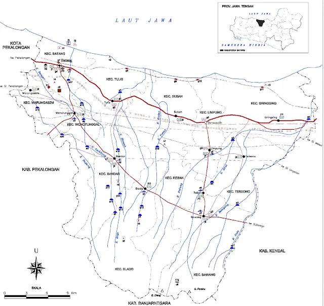 Peta Infrastruktur Kabupaten Batang