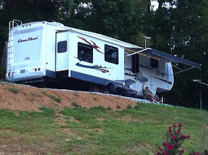 Tim, up at the RV, enjoying the evening view