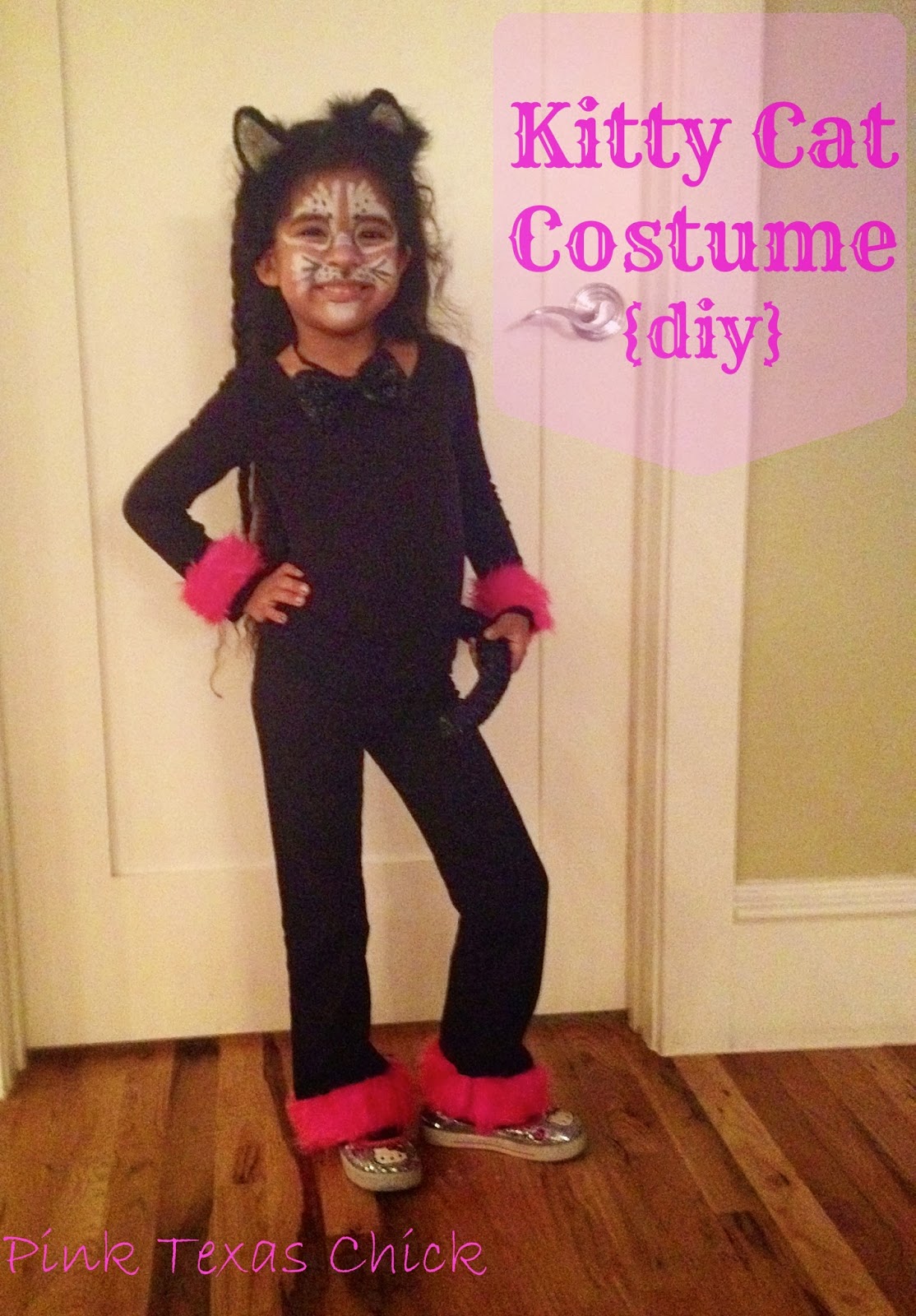 Pink Texas Chick: DIY Kitty Cat Costume & Makeup {Halloween}