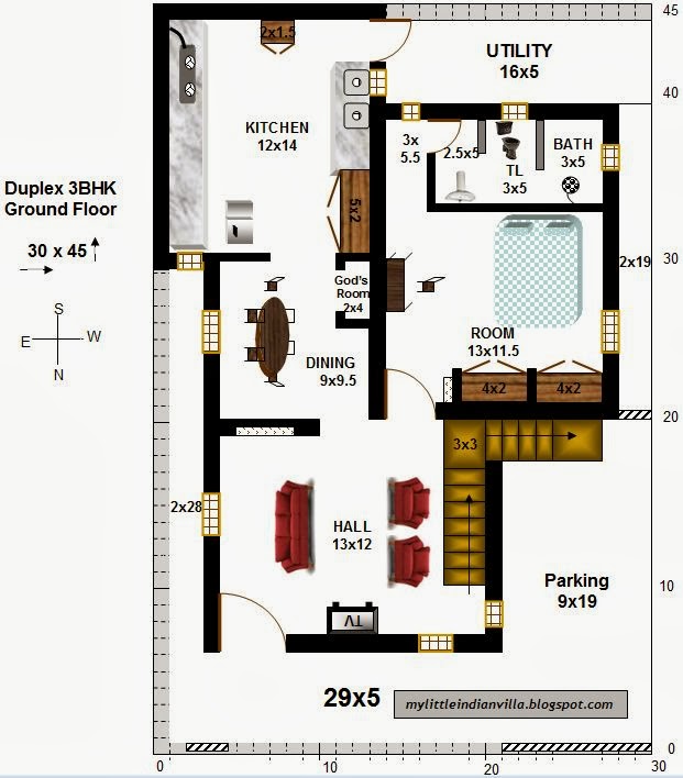 My Little Indian Villa 1 Duplex house 3BHK 30x45