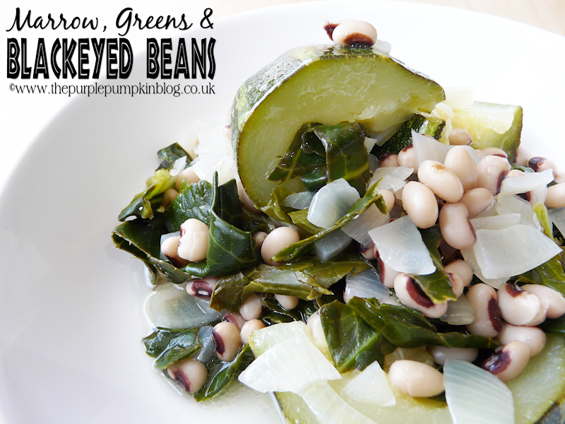 Marrow, Greens & Blackeyed Beans