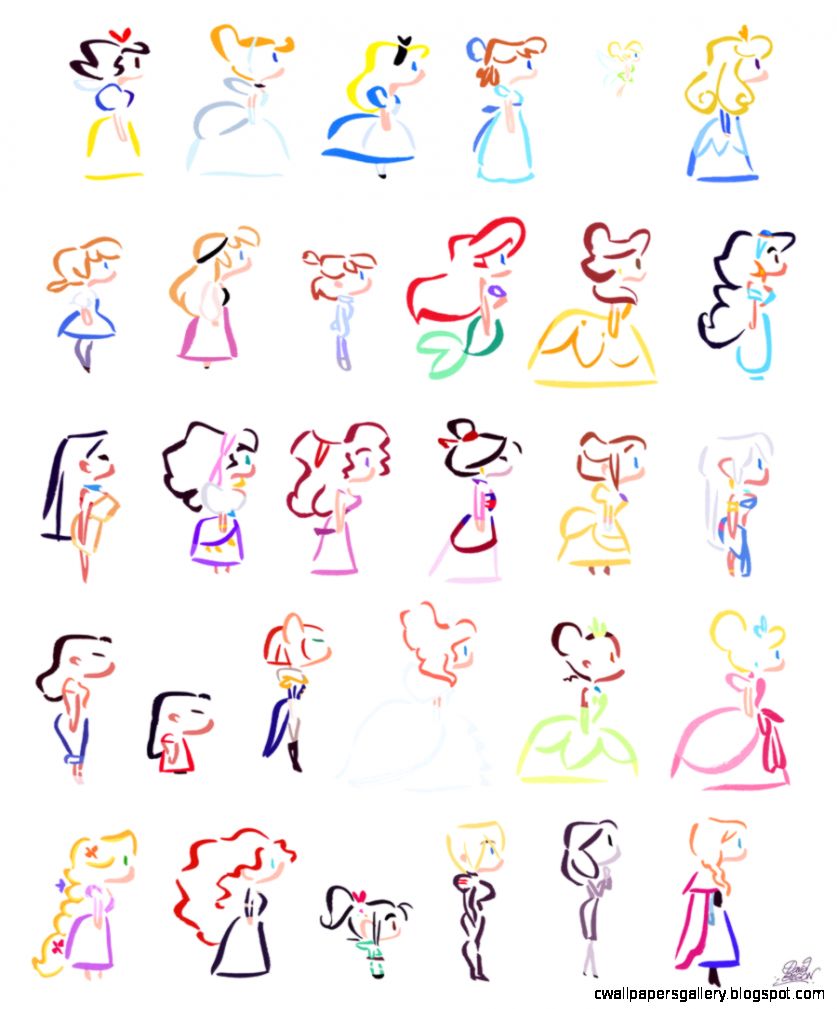 Disney Characters Drawings Step By Step | Wallpapers Gallery