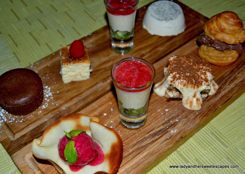 desserts at Serafina in Souk Al Bahar Dubai 