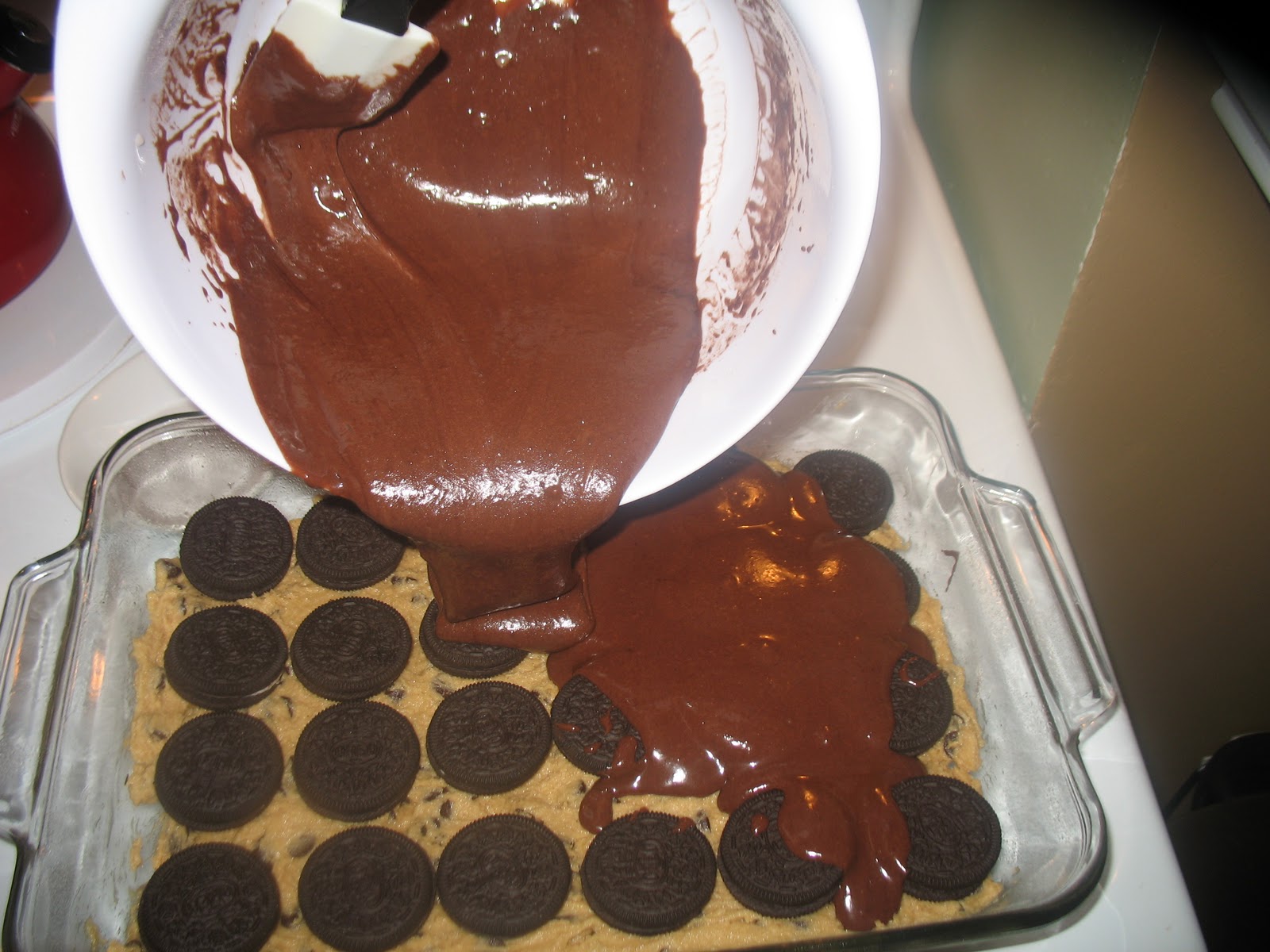 DIY Projects Oreo Cookie Dough Brownie Cake