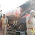 इंडेन गैस टैंकर और ट्रक की भिड़ंत में दोनों चालक घायल