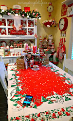 christmas cozy cottage decor tour retro kitchen decorated shelly fall past holiday sunnysimplelife simple tablecloth table visits sharing previous cloth