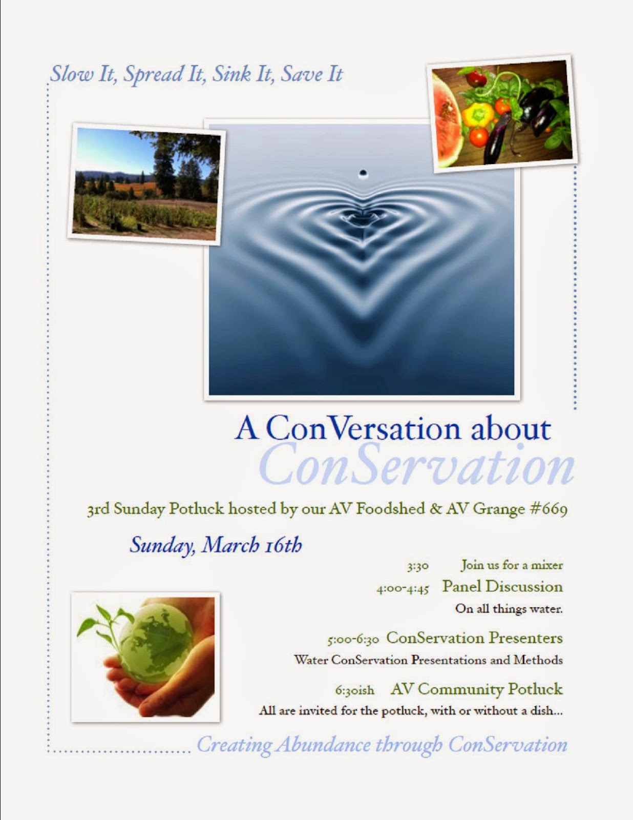 Gardens Project Anderson Valley Water Event on Sunday