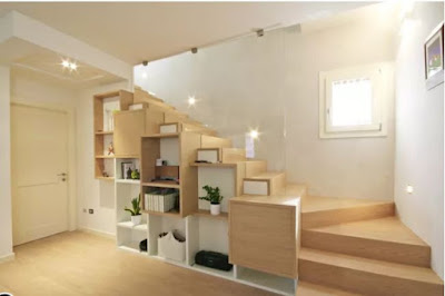 wooden staircase design ideas for under stairs storage