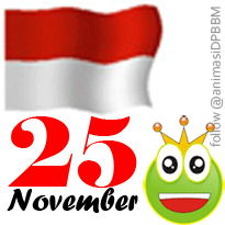 DP BBM tanggal kalender Bulan November Bendera Indonesia 