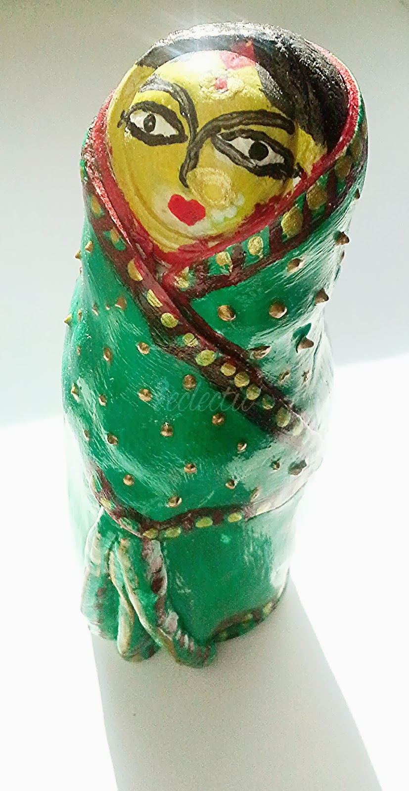 Claybyte Air dry clay Indian lady doll