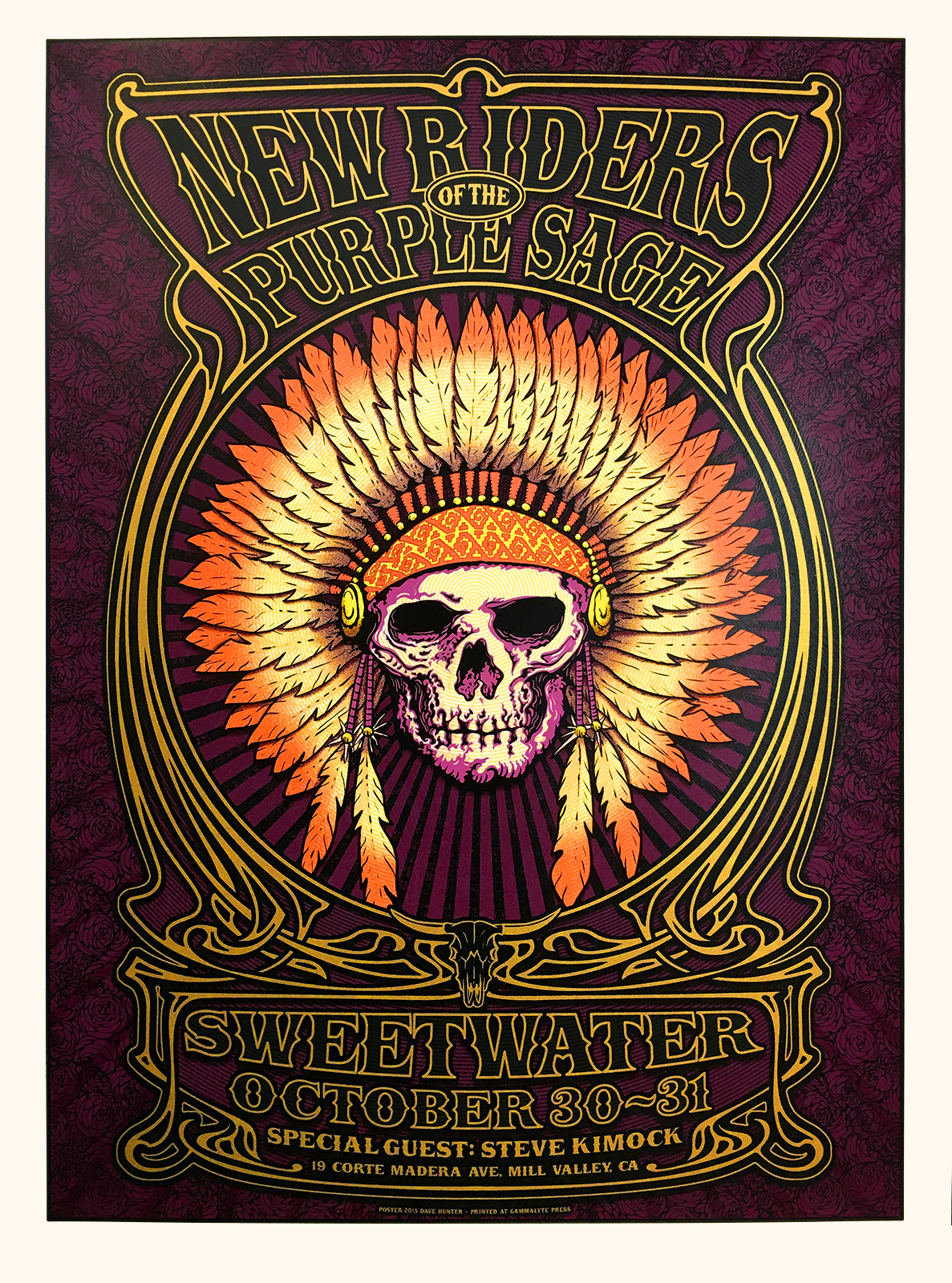 INSIDE THE ROCK POSTER FRAME BLOG Dave Hunter New Riders of the Purple Sage at Sweetwater Poster
