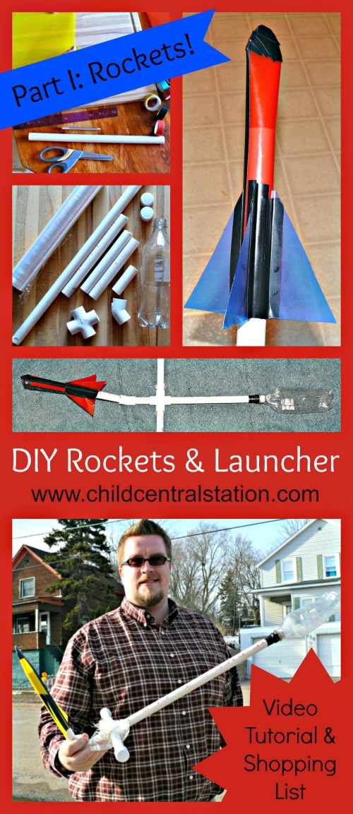 DIY PVC Pipe Rocket Launcher and File Folder Rockets Part I Rockets!