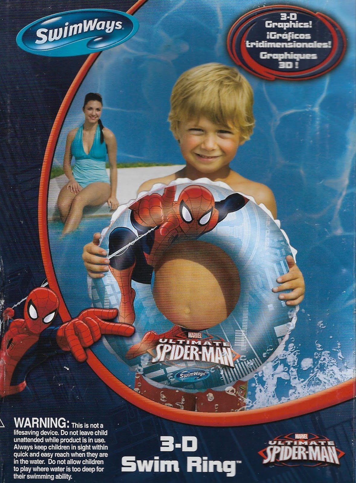 Marvel Ultimate Spiderman Inflatable Swim Ring  Age 3+ 
