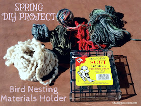 how to make a bird nesting materials holder DIY craft project