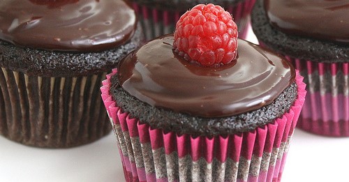 Chocolate Raspberry Protein Cupcakes