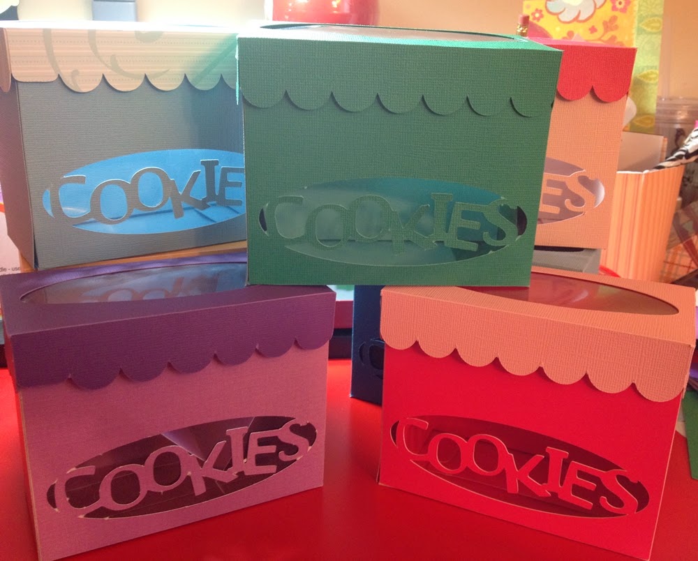 crEATive hAYes crEATions Cookie boxes using Cricut Box It Up