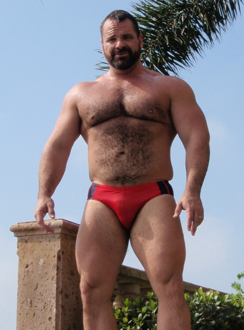 Hothairymen Red Spandex-2044