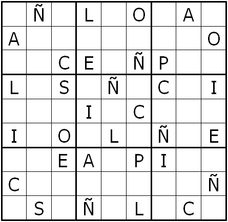 panorama especificación Borde El Matenavegante: Sudoku de letras (12)